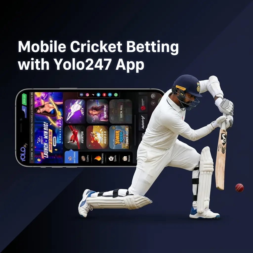 Yolo247 app for mobile cricket betting on Android and iOS with live odds and easy account management