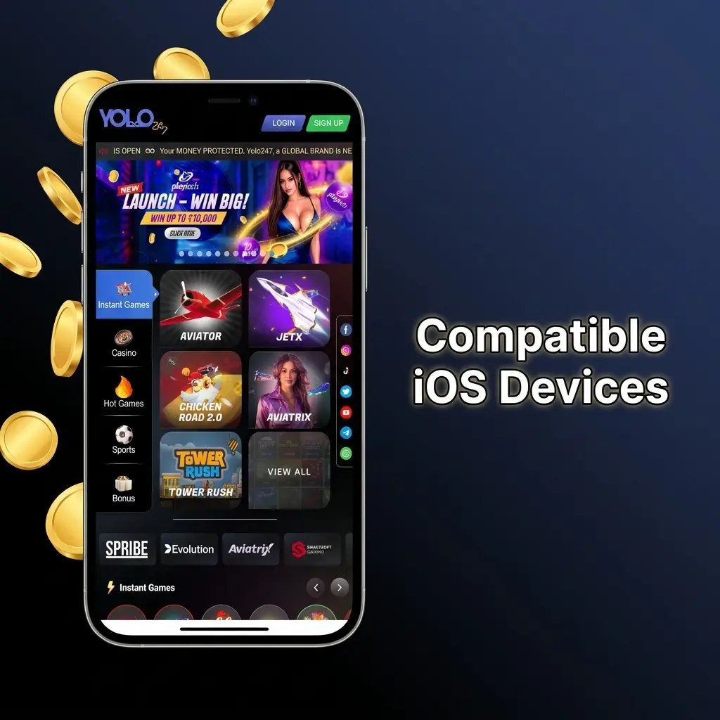 Compatible iPhone and iPad models for Yolo247 app, from iPhone X to iPhone 17 series and iPad Air and Pro