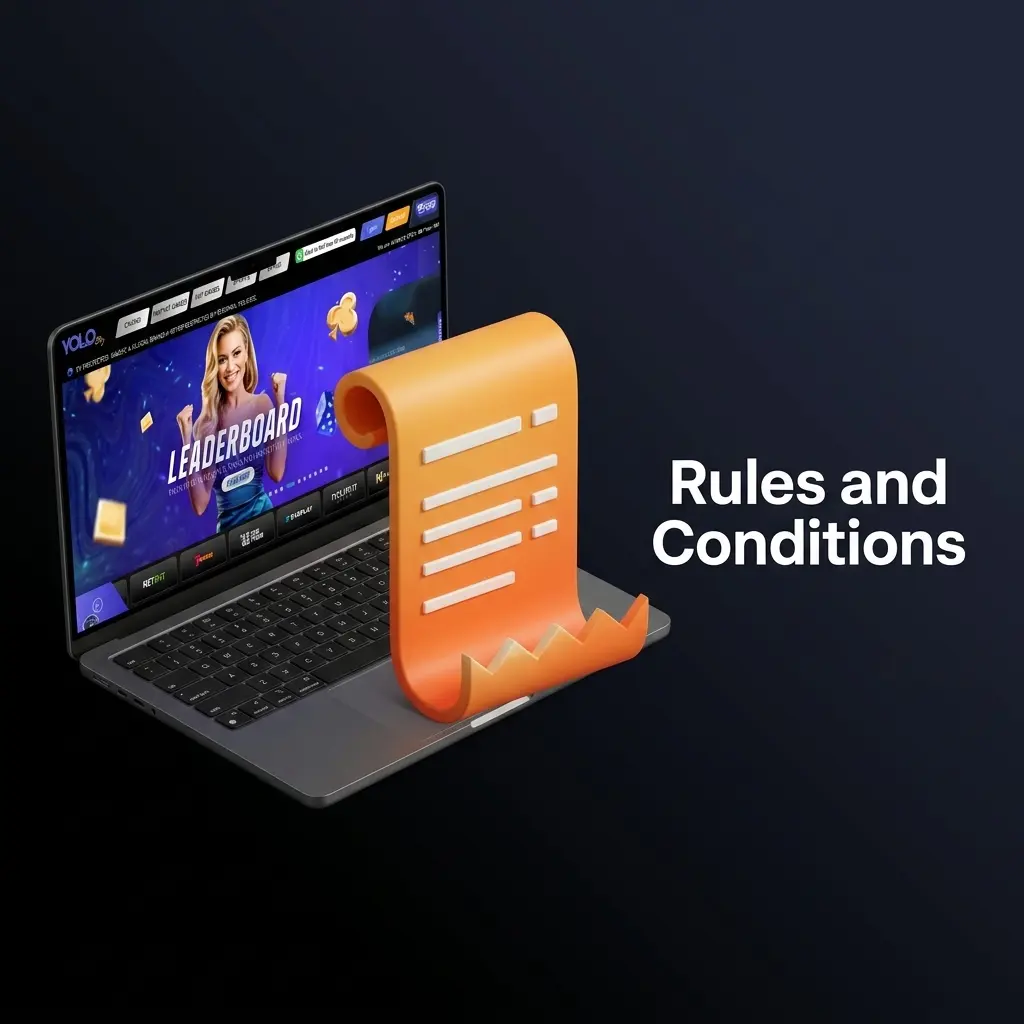 Yolo247 terms and conditions covering age requirements, KYC verification, bonus rules, and withdrawal conditions for Indian players