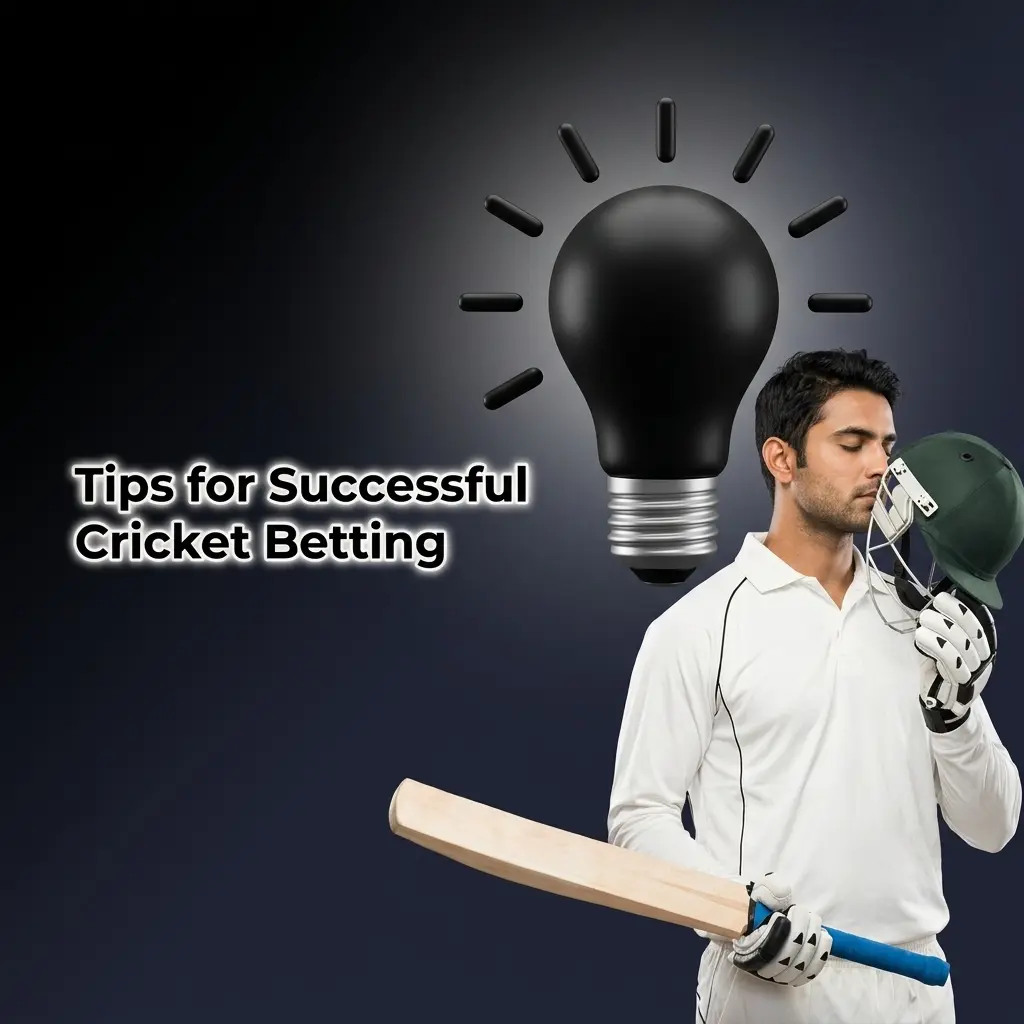 Cricket betting tips showing team form analysis, pitch conditions, bankroll management, and live betting tools